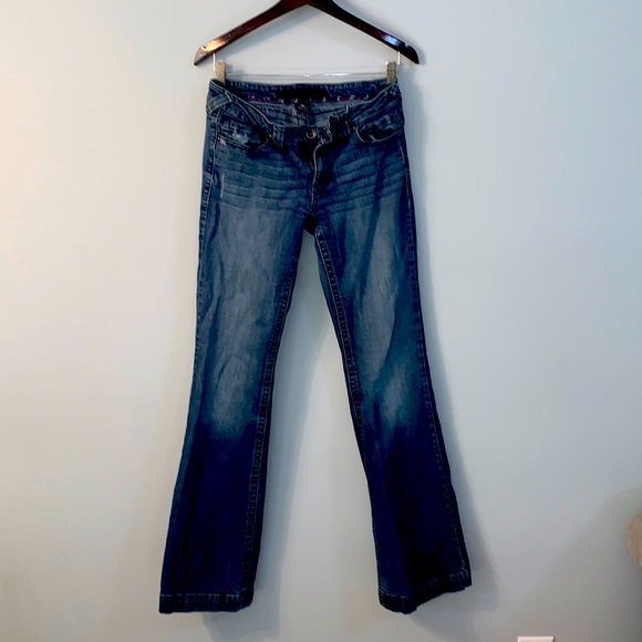 Refuge boot leg jeans minimal distressed stretch - Picture 1 of 7